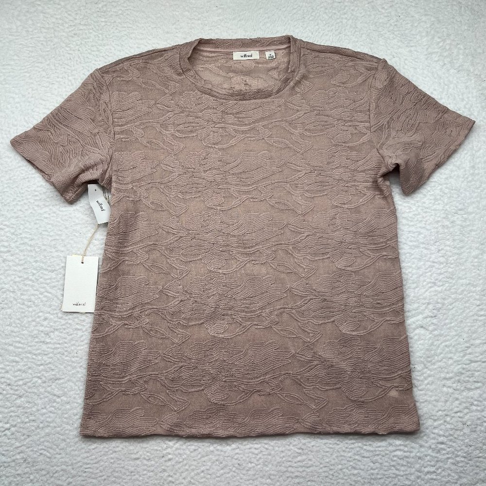 Wilfred Textured Short Sleeve Tee in Taupe